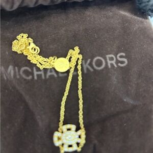 NWOT FREIDA ROTHMAN . Maltese cross  Gold Chain Necklace wi Pendant